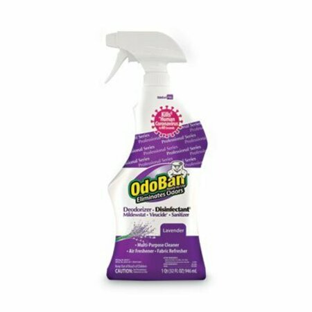 CLEAN CONTROL OdoBan, RTU ODOR ELIMINATOR AND DISINFECTANT, LAVENDER, 32 OZ SPRAY BOTTLE, 12PK 910162QC12